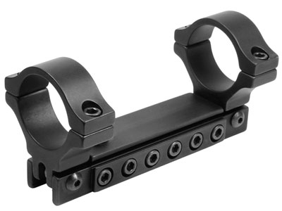 BKL 1-Pc Adjustable Scope Mount, 1" Rings, 3/8" Dovetail, Black