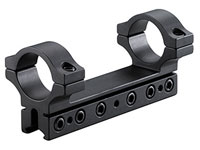 BKL 1-Pc Mount, 4" Long, 1" Rings, 3/8" or 11mm Dovetail, 6 Base Screws, .007 Drop Compensation, Matte Black