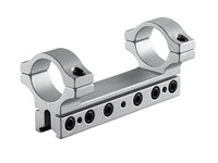 BKL 1-Pc Mount, 4" Long, 1" Rings, 3/8" or 11mm Dovetail, 6 Base Screws, Silver