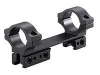 BKL 1-Pc Mount, 4" Long, 1" Rings, 3/8" or 11mm Dovetail, For Bolt-Action Guns, Matte Black