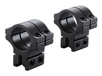 BKL 1" Rings, 3/8" or 11mm Dovetail, Double Strap, Matte Black