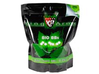 King Arms 6mm Biodegradable Airsoft BBs, 0.25g, Green, 4000 Rds