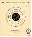 National Target NRA 25' Slow Fire Air Pistol Target, Single Bull