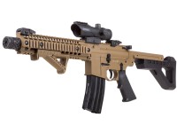 Crosman DPMS SBR Full-Auto BB Kit, w Red Dot Sight, FDE