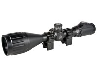 Leapers UTG 3-9x50 AO True Hunter Rifle Scope, EZ-TAP, Illuminated Mil-Dot Reticle, 1/4 MOA, 1" Tube, See-Thru Weaver Rings