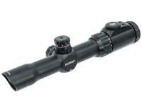 Leapers UTG Accushot 1-8x28 Multi-Range CQB Rifle Scope, EZ-TAP, Illuminated Mil-Dot Reticle, 1/2 MOA, 30mm Tube