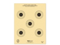 Kruger NRA 25 ft Air Rifle Target, 7"x9", 5 Bulls/Sheet, 100ct