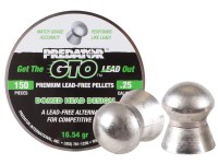 Predator GTO .25 Cal, 16.54 Grains, Domed, Lead-Free, 150ct