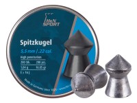 H&N Spitzkugel Pellets, .22 Cal, 16.05 Grains, Pointed, 200ct