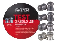 JSB Diabolo Test Pellets, .25 Caliber, Assorted Weights, Round Nose, 160ct