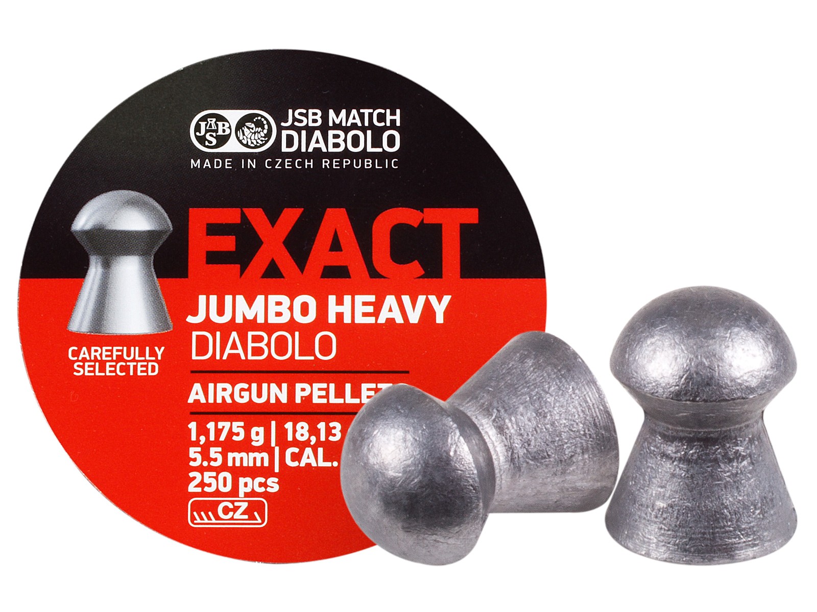 JSB Match Diabolo Exact Jumbo Heavy .22 Cal, 18.13 Grains, Domed, 250ct