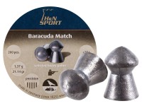 H&N Baracuda Match .22 Cal, 21.14 Grains, Round Nose, 200ct