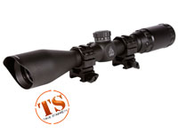 UTG 3-9x40 TF2  Rifle Scope, Mil-Dot Reticle, 1/4 MOA, 1" Tube, See-Thru Weaver Rings