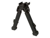 UTG Folding Metal Bipod, Quick-Detach, Rubber-Armored, Panning, Telescoping Legs