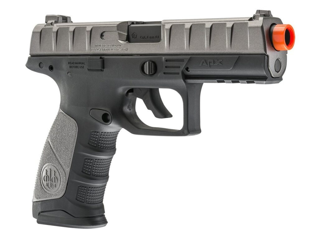 Beretta APX CO2 Metal Slide Airsoft Pistol, Black/Silver - Save Outdoor ...